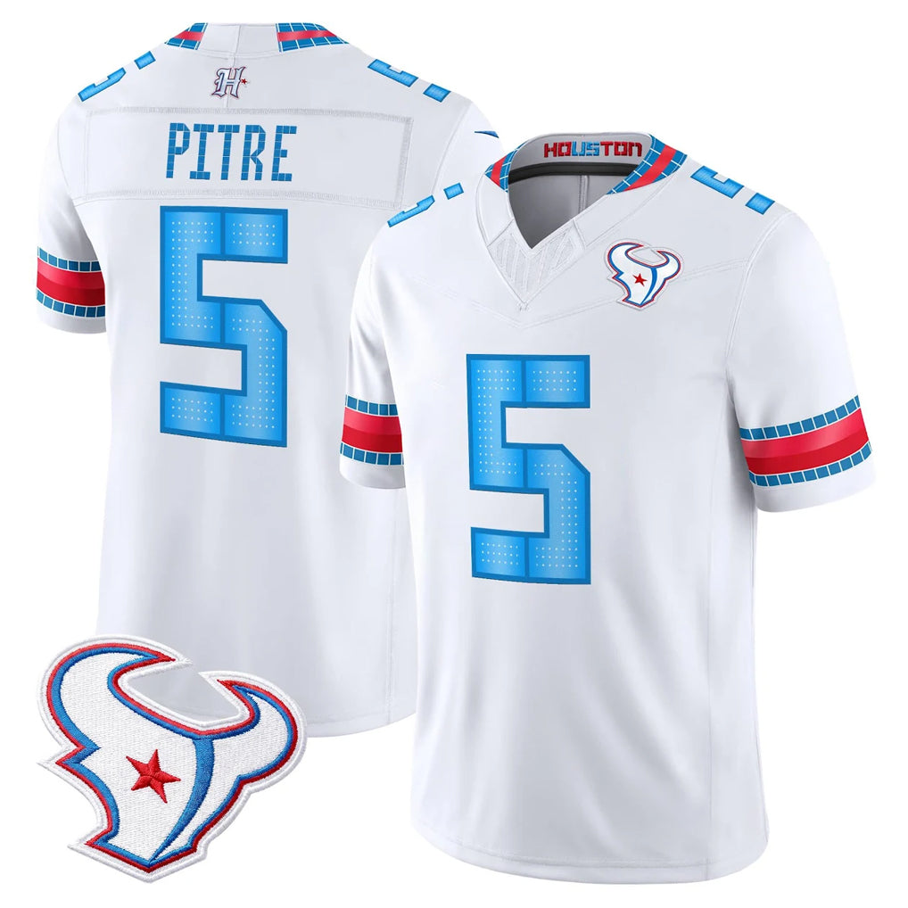 H.Texans #5 Jalen Pitre Player Whtie 2026 Rivalries Vapor Limited Home Game Ddoa Stitched jerseys