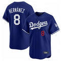 LA.Dodgers #8 Enrique Hern¨¢ndez Player Royal Limited Home Ddoa Stitched Jerseys