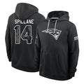 NE.Patriots #14 Robert Spillane Player 2026 Black Logo Pullover Hoodies Limited Game Ddoa Stitched Jerseys