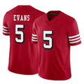 SF.49ers #5 Mike Evans Player Red Limited Alternate Vapor F.U.S.E. Home Game Ddoa Stitched Jerseys