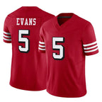 SF.49ers #5 Mike Evans Player Red Limited Alternate Vapor F.U.S.E. Home Game Ddoa Stitched Jerseys