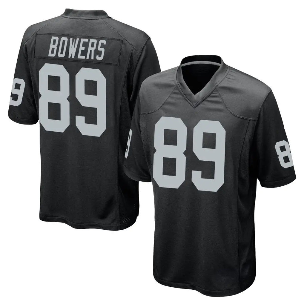 LV.Raiders #89 Brock Bowers Player Black Home Game Ddoa Stitched Jerseys