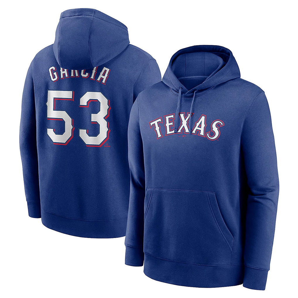 T.Rangers #53 Adolis Garcia Player Royal Pullover Hoodie Ddoa Stitched Jerseys