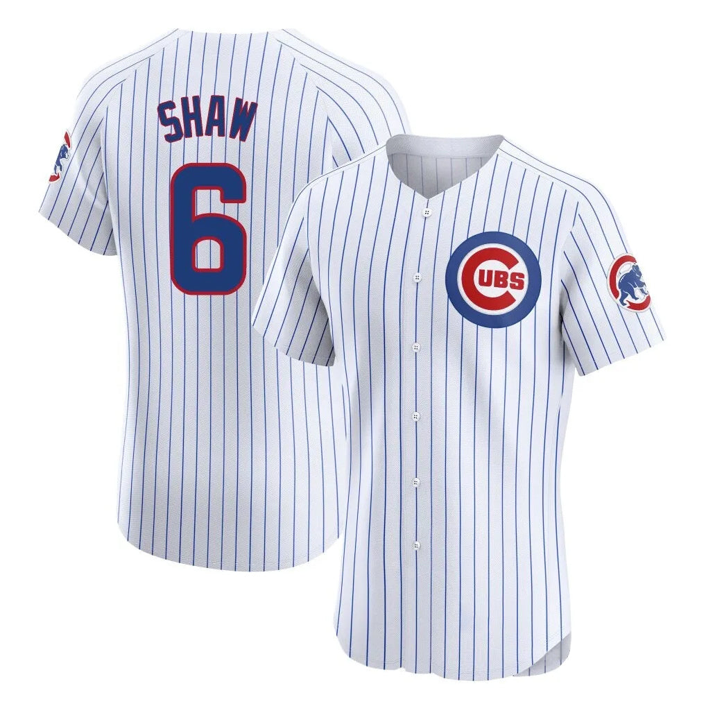 C.Cubs #6 Matt Shaw Player White Limited Elite Home Game Ddoa Stitched Jerseys