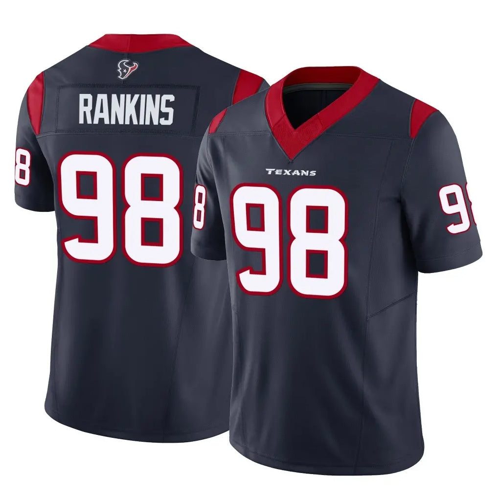 H.Texans #98 Sheldon Rankins Player Navy Limited Vapor F.U.S.E. Home Game Ddoa Stitched Jerseys