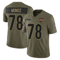 C.Bengals #78 Anthony Munoz Player Olive Salute to Service Limited Home Game Ddoa Stitched Jerseys