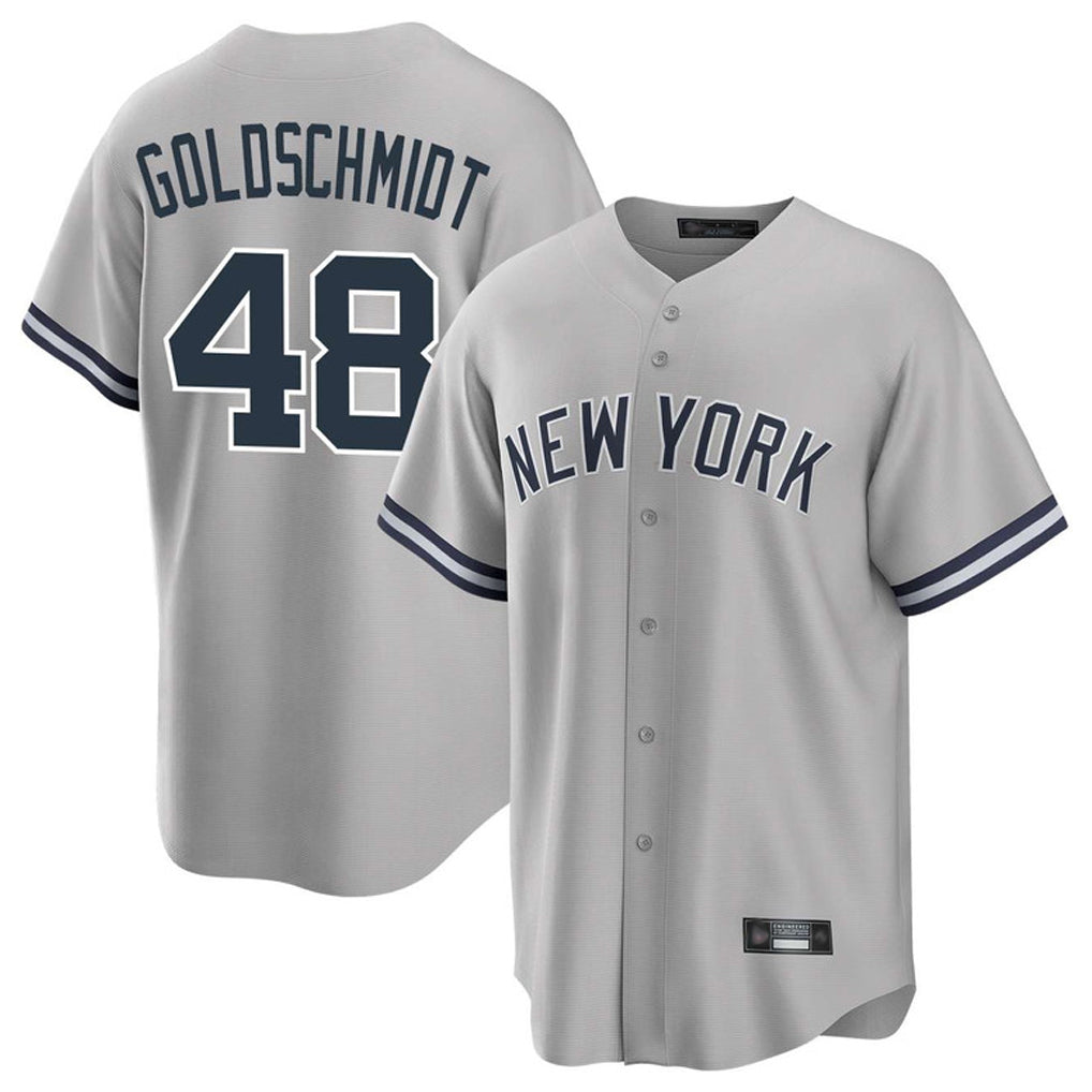 NY.Yankees #48 Paul Goldschmidt Player Gray Road Game Ddoa Stitched Jerseys