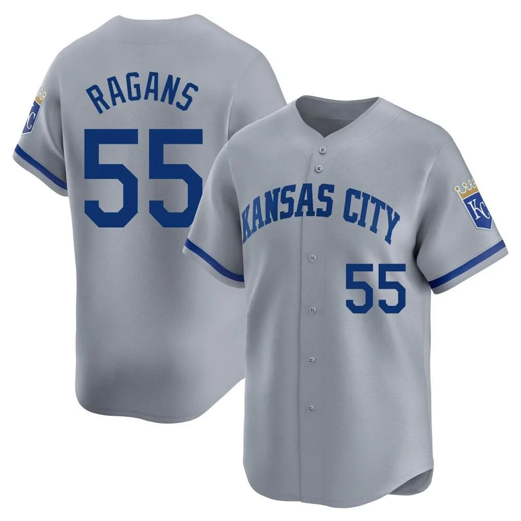 KC.Royals #55 Cole Ragans Player Gray Limited Home Ddoa Stitched Jerseys