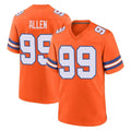 D.Broncos #99 Zach Allen Player Orange Alternate Collection Throwback Game Ddoa Stitched Jerseys