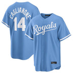 KC.Royals #14 Jac Caglianone Player Light Blue Home Game Ddoa Stitched Jerseys