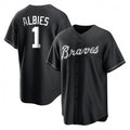 A.Braves #1 Ozzie Albies Player Black Limited Replica Ddoa Stitched Jerseys