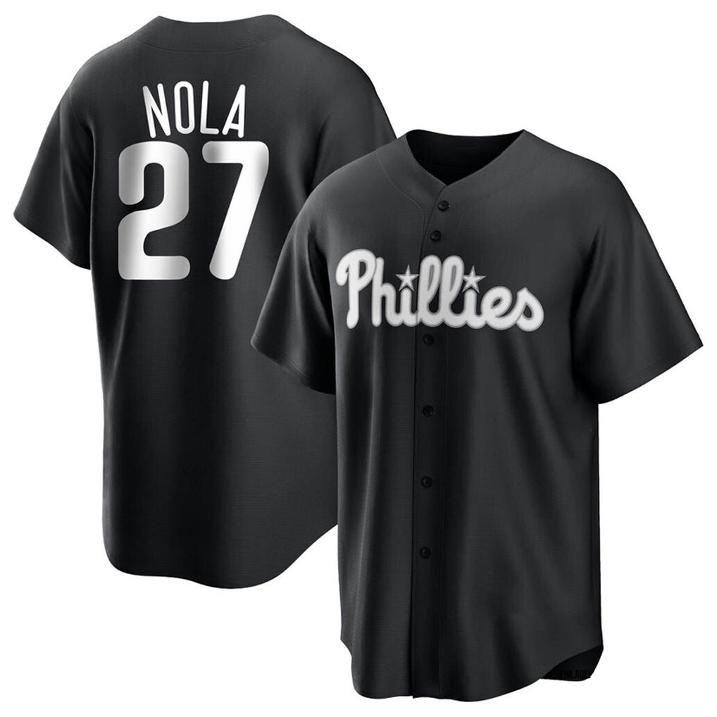 P.Phillies #27 Aaron Nola Player Black Alt Fashion Home Game Ddoa Stitched Jerseys