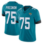J.Jaguars #75 Emmanuel Pregnon Player Teal Vapor Untouchable Limited Home Game Ddoa Stitched Jerseys