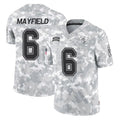 TB.Buccaneers #6 Baker Mayfield Player Arctic Camo Limited Salute To Service Home Game Ddoa Stitched Jerseys