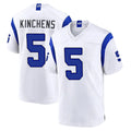 LA.Rams #5 Kamren Kinchens Player White Fearsome Home Game Ddoa Stitched Jerseys