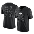 D.Broncos #72 Garett Bolles Player Black Reflective Limited Ddoa Stitched Jerseys