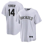 C.Rockies #14 Ezequiel Tovar Player White Game Home Ddoa Stitched Jerseys