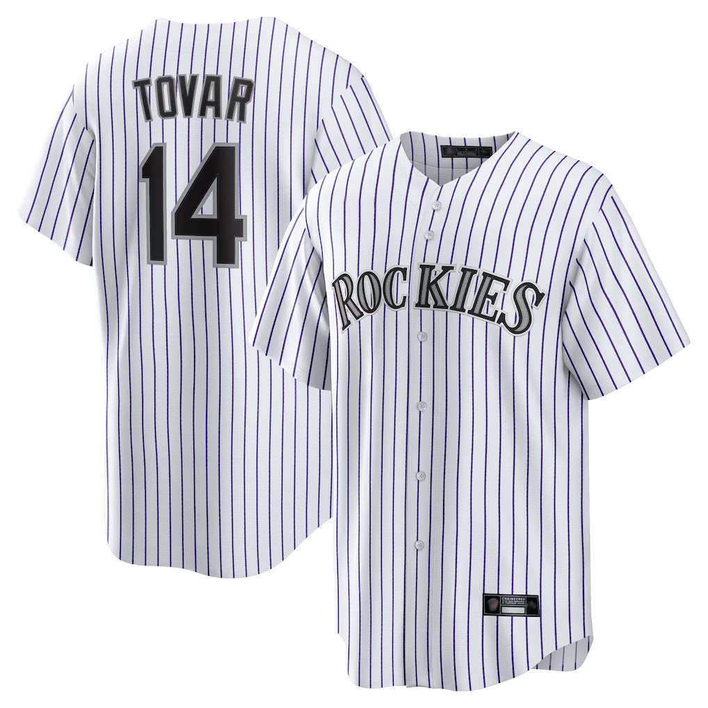 C.Rockies #14 Ezequiel Tovar Player White Game Home Ddoa Stitched Jerseys