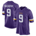 M.Vikings #9 J.J. McCarthy Player Purple Home Game Ddoa Stitched Jerseys