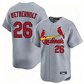 St. Louis Cardinals #26 JJ Wetherholt Player Gray Home Limited Ddoa Stitched Jerseys