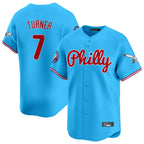 P.Phillies #7 Trea Turner Player Light Blue Phillies & Eagles Vapor Premier Limited Ddoa Stitched Jerseys