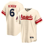 LA.Angels #6 Anthony Rendon Player Cream City Connect Home Ddoa Stitched Jerseys