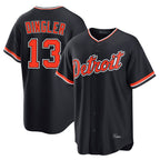 D.Tigers #13 Dillon Dingler Player Navy Home Game Ddoa Stitched Jerseys