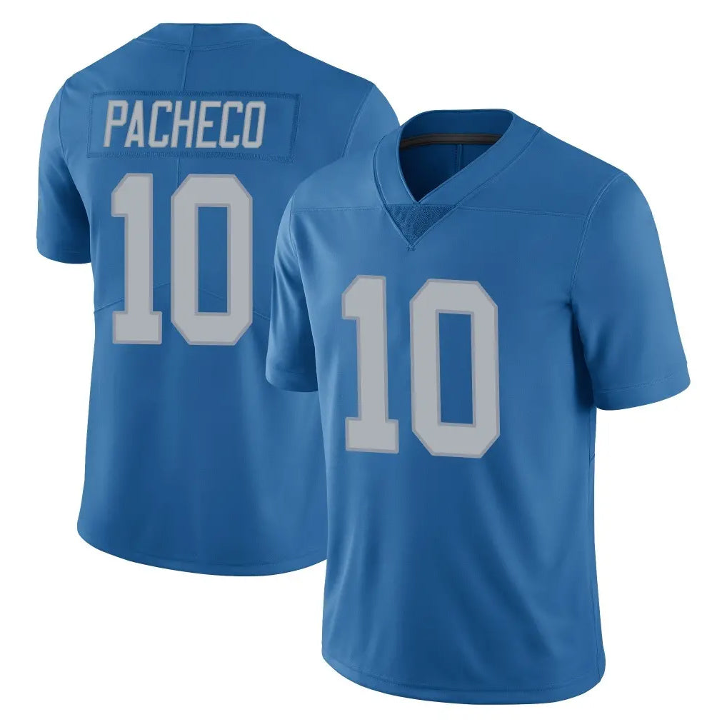 D.Lions #10 Isiah Pacheco Player Blue Limited Throwback Vapor Untouchable Ddoa Stitched Jerseys
