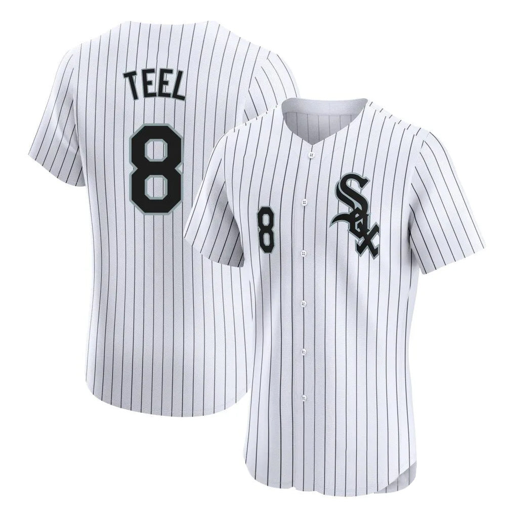 C.White Sox #8 Kyle Teel Player White Stripe Limited Elite Home Ddoa Stitched Jerseys
