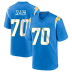 LA.Chargers #70 Rashawn Slater Player Blue Home Game Ddoa Stitched Jerseys