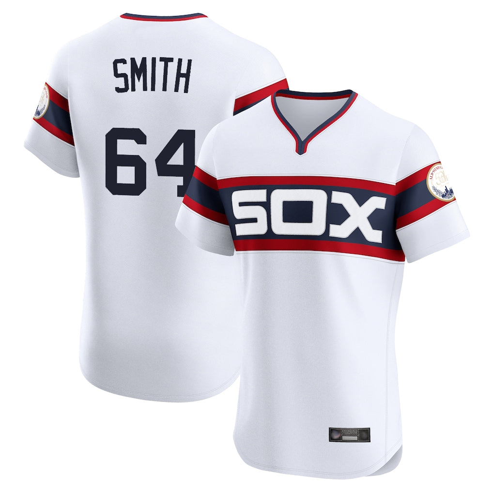C.White Sox #64 Shane Smith Player White T-shirt Limited Elite Home Ddoa Stitched Jerseys