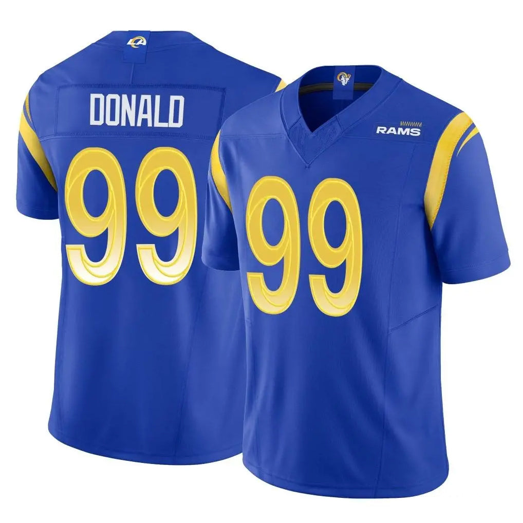 LA.Rams #99 Aaron Donald Player Royal Limited Vapor F.U.S.E. Home Game Ddoa Stitched Jerseys