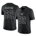 TB.Buccaneers #62 Graham Barton Player Black Reflective Limited Home Game Ddoa Stitched Jerseys