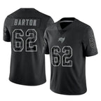 TB.Buccaneers #62 Graham Barton Player Black Reflective Limited Home Game Ddoa Stitched Jerseys