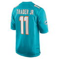 M.Dolphins #11 Dante Trader Jr. Player Aqua Home Game Ddoa Stitched Jerseys