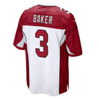 A.Cardinals #3 Budda Baker Player White-Red Home Game Ddoa Stitched Jerseys