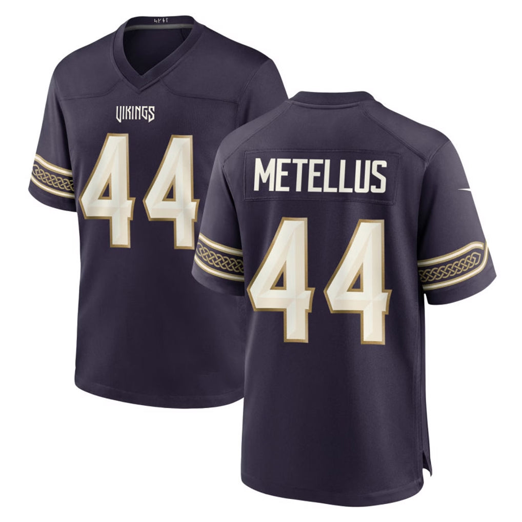 MN.Vikings #44 Josh Metellus Player Purple 2026 Rivalries Collection Home Game Ddoa Stitched Jerseys