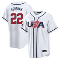 LA.Dodgers #22 Clayton Kershaw Player White USA 2026 World Classic Limited Home Ddoa Stitched Jerseys