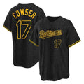 B.Orioles #17 Colton Cowser Player Black Snake Skin City Home Game Ddoa Stitched Jerseys