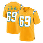 LA.Chargers #69 Cole Strange Player Gold Home Game Stitched Jerseys