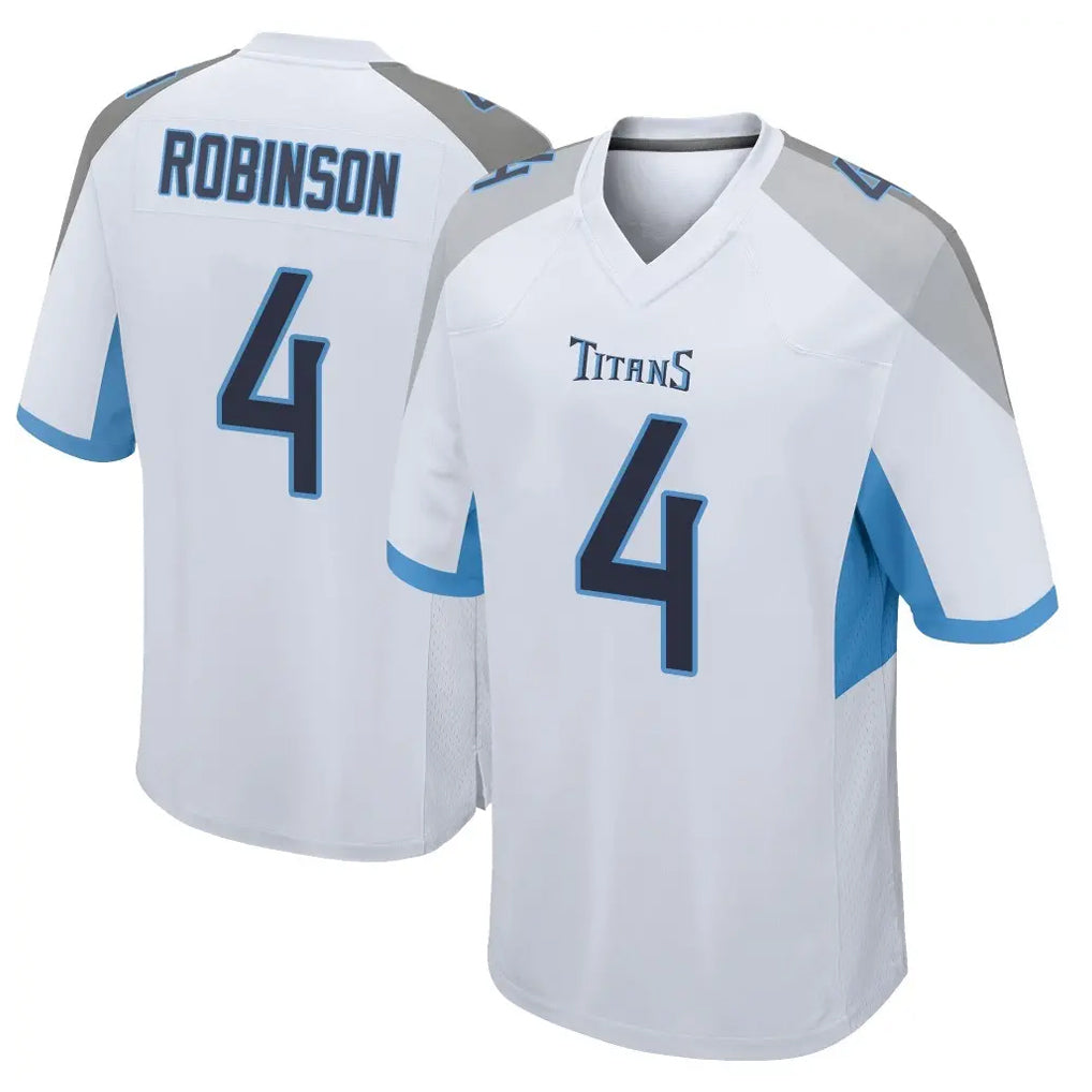 T.Titans #4 Wan'Dale Robinson Player White Home Game Ddoa Stitched Jerseys