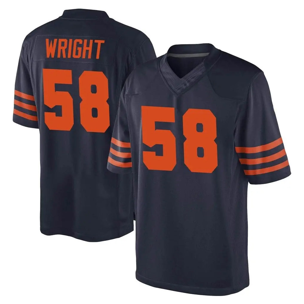 C.Bears #58 Darnell Wright Player Navy Blue Alternate Game Ddoa Stitched Jerseys