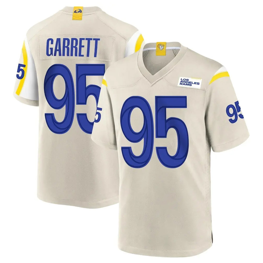 LA.Rams #95 Myles Garrett Player Bone Home Game Ddoa Stitched Jerseys
