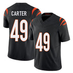 C.Bengals #49 Barrett Carter Player Black Vapor F.U.S.E. Limited Home Game Ddoa Stitched Jerseys