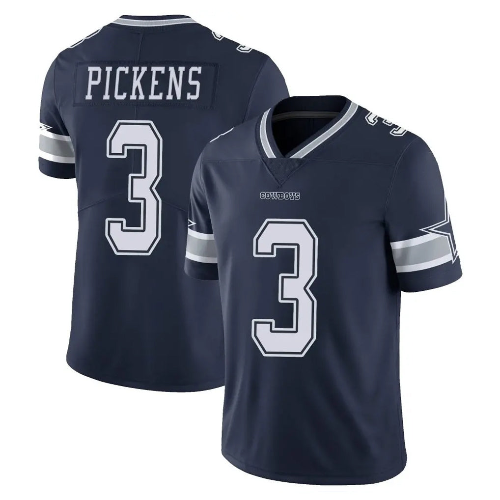D.Cowboys #3 George Pickens Player Navy Vapor Untouchable Limited Home Game Ddoa Stitched Jerseys