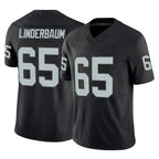 LV.Raiders #65 Tyler Linderbaum Player Black Limited Vapor F.U.S.E. Home Game Ddoa Stitched Jerseys