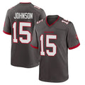 TB.Buccaneers #15 Tez Johnson Player Pewter Alternate Home Game Ddoa Stitched Jerseys