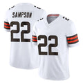 C.Browns #22 Dylan Sampson Player White Vapor F.U.S.E. Limited Home Game Ddoa Stitched Jerseys