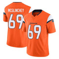 D.Broncos #69 Mike McGlinchey Player Orange Vapor F.U.S.E. Limited Home Game Ddoa Stitched Jerseys