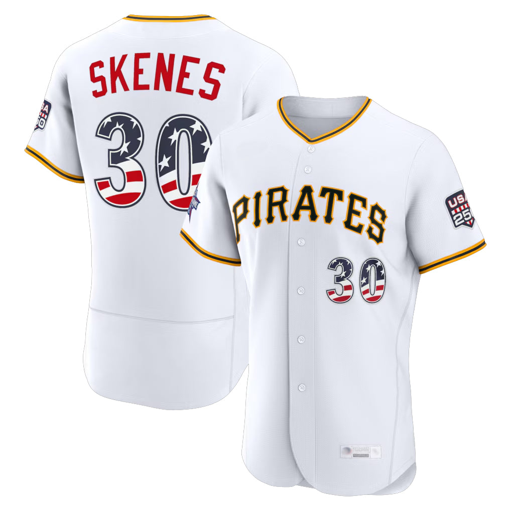 P.Pirates #30 Paul Skenes Player White 2026 All-Star Edition Stars & Stripes Limited Elite Home Game Ddoa250Ys Stitched Jerseys